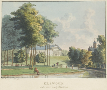 42840 Elswoud onder Overveen bij Haarlem zuidwestzijde, en omgevingKopergravure, 1797