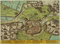 43600 Haarlem en omgeving tijdens het Beleg door de Spanjaarden in 1572-1573] [afbeelding] / [door Frans Hogenberg]. - ...