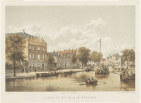 45157 GEZIGT OP HET BINNEN-SPAARNE : [Het Spaarne te Haarlem tussen de Damstraat en de Melkbrug] [afbeelding] / [door] ...