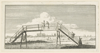 47090 Gezigt by Heemstede op de stad HaerlemKwakel over de Zandvaartkopergravure, 1761