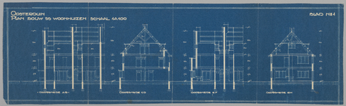 282 Oosterduin. Plan bouw 33 woonhuizen. Blad 1. Doorsneden, 1933