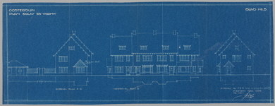 283 Oosterduin. Plan bouw 33 woonhuizen. Blad 3. Gevels., 1935-04