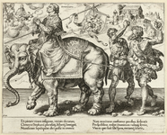103 Allegorische voorstelling met de 'Triomf van Stefanus'. Zevende prent uit een serie van acht genummerde prenten, ...