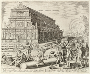 519 De tempel van Diana te Efese. Vijfde prent uit een ongenummerde, achtdelige prentenserie met de 'Acht ...