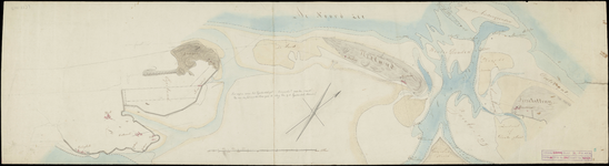 1041 Situatie van de eilanden Texel, Vlieland en Terschelling met aangrenzende zeegaten1 kaart: handschrift, ...
