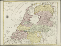106 Kaart van de Bataafsche Republiek verdeeld in agt Departementen1 kaart: kopergravure, ingekleurd; J.C. Roeder del., ...