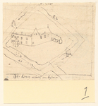 4209 Huis te Vogelenzang, bovenaanzicht, 1718. In 1380 was Huis te Vogelenzang in bezit van Albrecht van Beieren, graaf ...