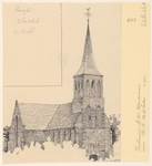 5717 De kerk vanuit het noordwesten. 1 topogr. tek.: pen in zwart l.o.: W. 200 x 148 mm, 1891