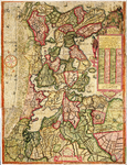 1245 Kaart van Noord-Holland.Noorden boven; met legenda; met schaalaanduiding; met verbaal.Kopergravure, gekleurd; ...