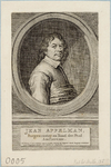 NL-HlmNHA_587_5 Portret van Jean Appelman. Opschrift: Jean Appelman, Burgemeester en Raad der Stad Amsterdam. H. ...